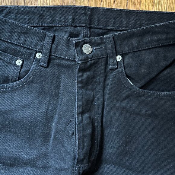 Vintage Men's Y2K Ralph Lauren RL Polo Jean Co Black Jeans Sz 33/34 Button Front - Picture 4 of 6